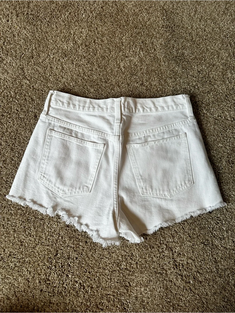 Madewell White Denim Relaxed Shorts